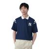 MLB New York Yankees SS25 Brand Logo Letter Striped Casual Short Sleeve T-Shirt Polo Unisex Tops 3APQV0353-50NYS