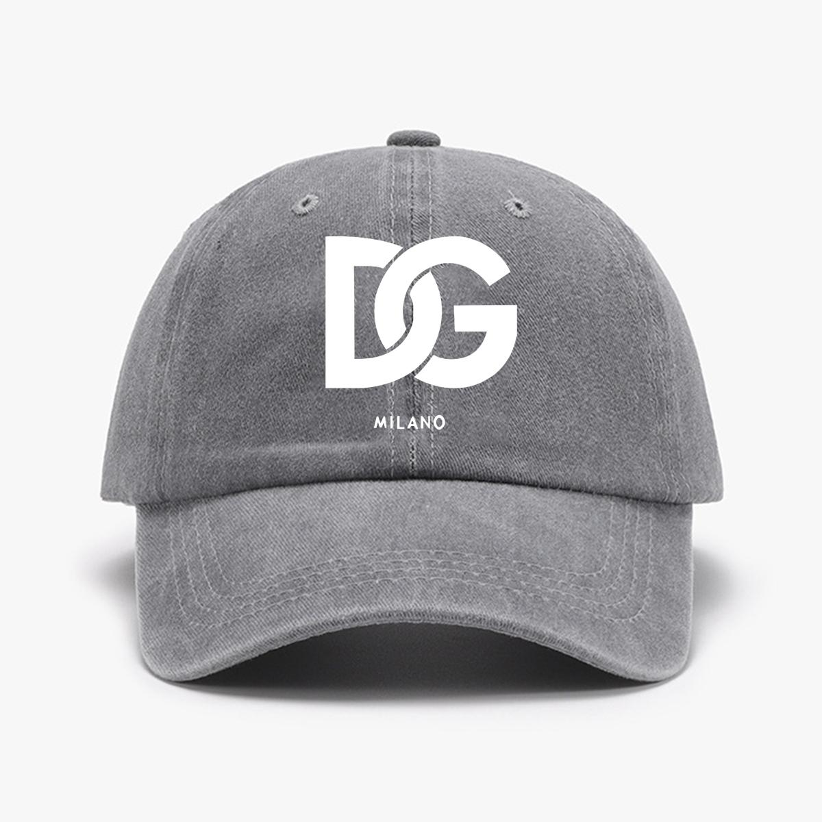 

1 бейсболка с принтом DGmilano , уличный модный аксессуар, шляпа, регулируемая, легкая, унисекс, в качестве праздничного подарка серый