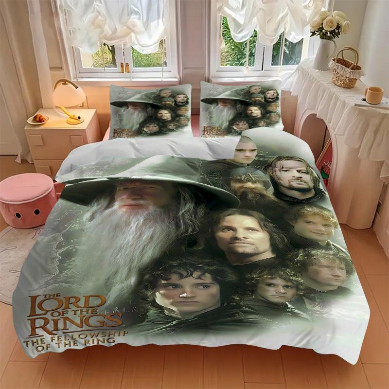 3pcs Lord_of_the_Rings Duvet Cover Set (1 Duvet Cover + 2 Pillowcases, No Core) - Comfortable, And Breathable Bedroom Decoration Yy251104020