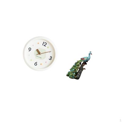 Modern Peacock Wall Clock Sculpture Quiet Large Numerals Decorative Hanging Ornament for Home Office