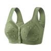 Front Buckle Patterned Plus Size Bra for Middle-Aged & Elderly - No Pad, Thin Summer Cotton Vest