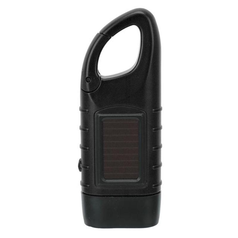 1Pc Portable LED Flashlight Hand Crank Dynamo Torch Lantern Solar Powered Flashlight for Outdoor Camping Mountaineering