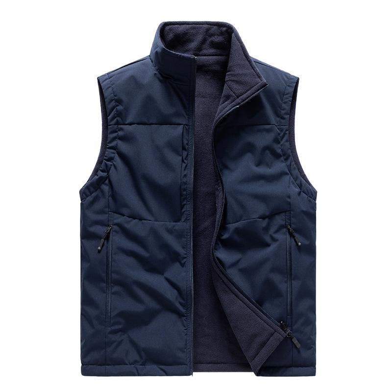 Double Sided Velvet Autumn and Winter Outdoor Workwear Sports Jacket Sleeveless Jacket