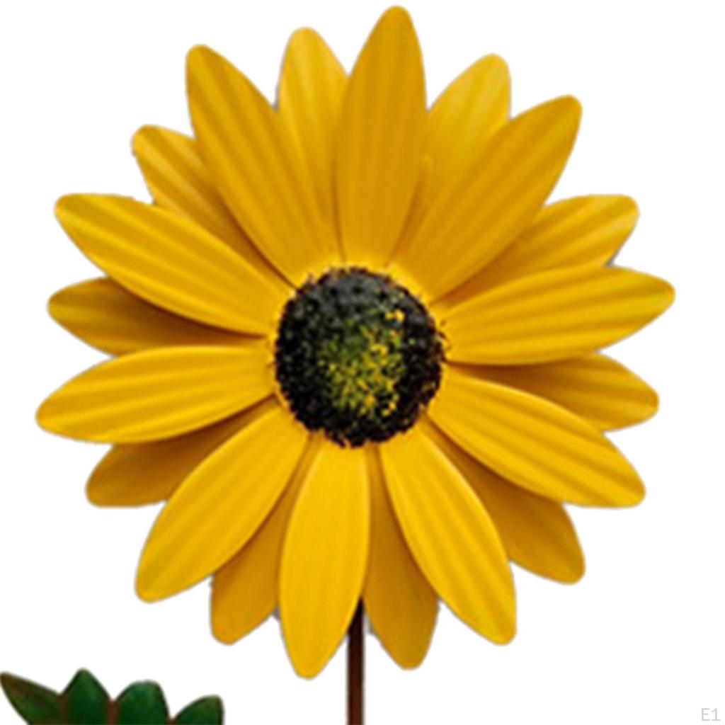 Vertical Metal Wind Stake Art Decor Flower Sculpture for Garden Farmhouse Yard Outdoor Decoration