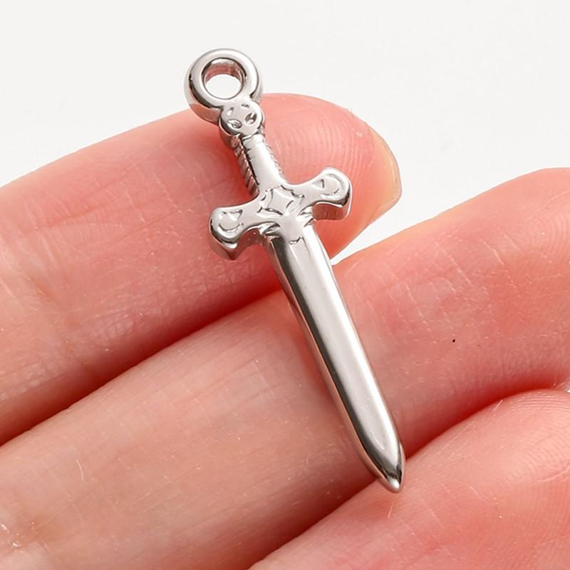 5pcs No Fade Tools Axe Wrench Sword Daily Supplies Charm Pendant For DIY Jewelry Making Accessories Keychain Earring Connectors