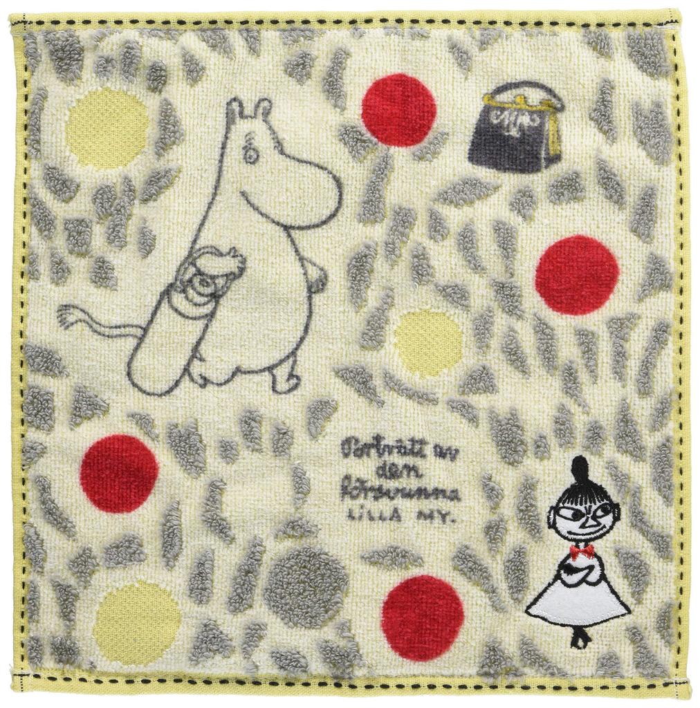 Marushin Moomin Hand Color Perfect Gift for Day or Product 1405022000 Towel, 25x25cm, Circle, 100% Cotton, Mother's Birthday, Number