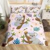 Kids Cute Koala Duvet Cover Microfiber Girls Cartoon Animal Bedding Set Twin King Australia Wild Animals Floral Comforter Cover