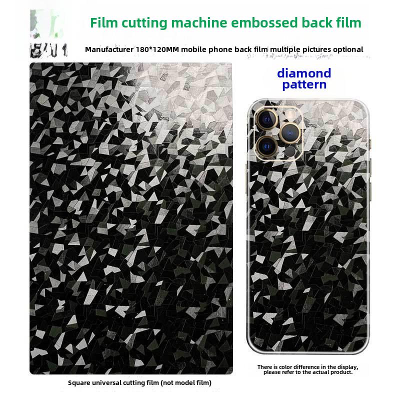 3-Layer 8-Inch Carbon Fiber Blade Laser Film Cutting Machine for Universal Phone Film with Crocodile Leather Pattern.