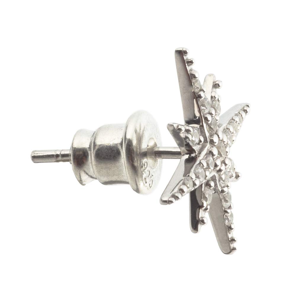 [ARTEMISKINGS] North Star Stud Earrings ak-ake0091 Silver Accessory Men's Women's Brand Jewelry Silver Stud Earrings Stud Earrings Silver 925