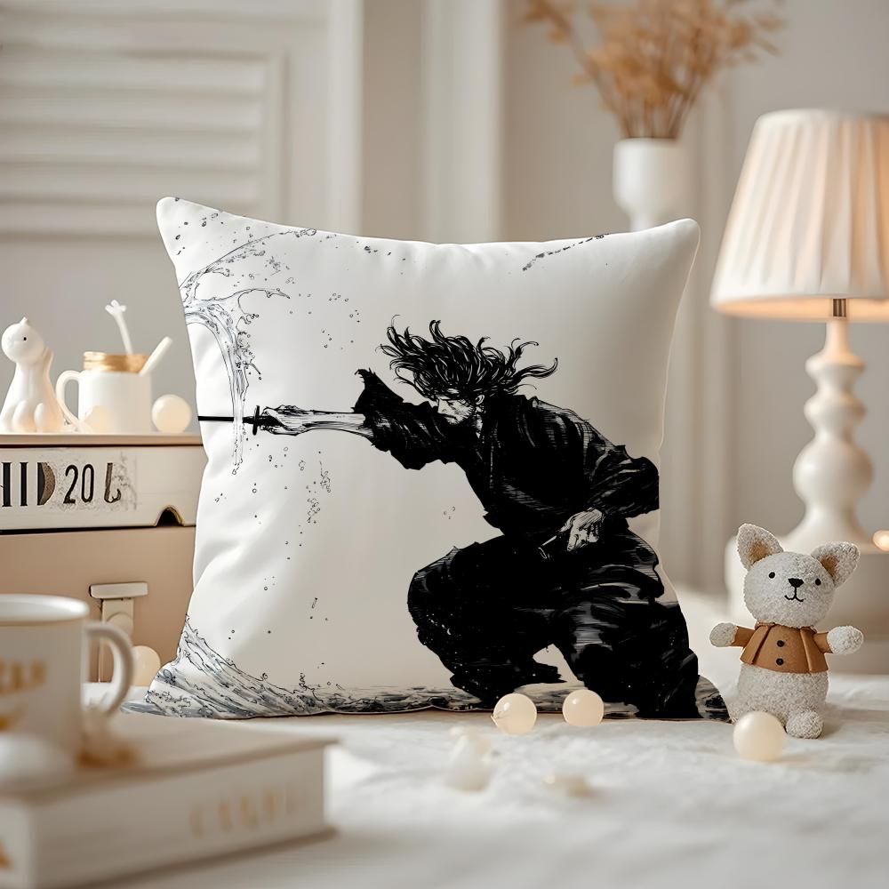 Vagabond-S Anime Kissenbezug Musterbedruckt Kissenhülle Für Wohnzimmer Sofakissenbezug & Schlafzimmer Dekoration