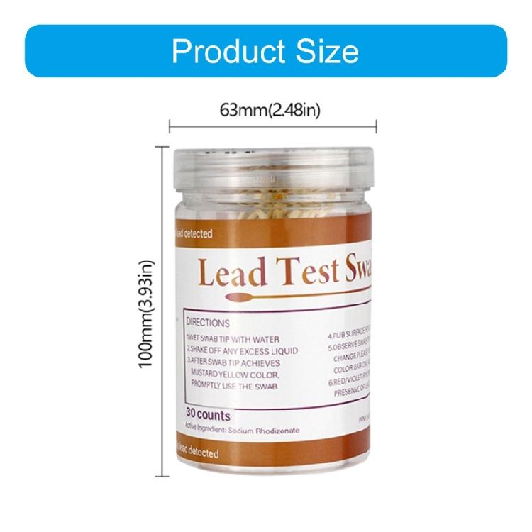 Leads Detection Swabs Pack Of 30 Leads Paint Test Kits for Ensuring Safety In Food and Drink Items