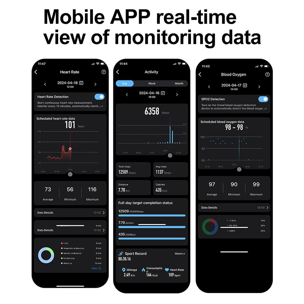 Smart Ring Men Women Gesture Control Health and Sleep Monitor Multi Sport Mode 5ATM Waterproof Smart Ring with Charging Case