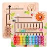 Baby Wooden Traffic Fruit Animal Traffic Puzzle Pairing Walking Maze Shape Cognitive 3D Puzzle Toy