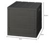I'mD Storage Box Grid Container Cube Black 20L