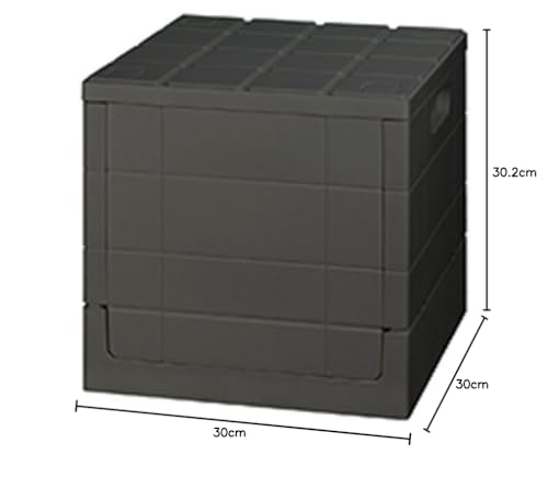 I'mD Storage Box Grid Container Cube Black 20L