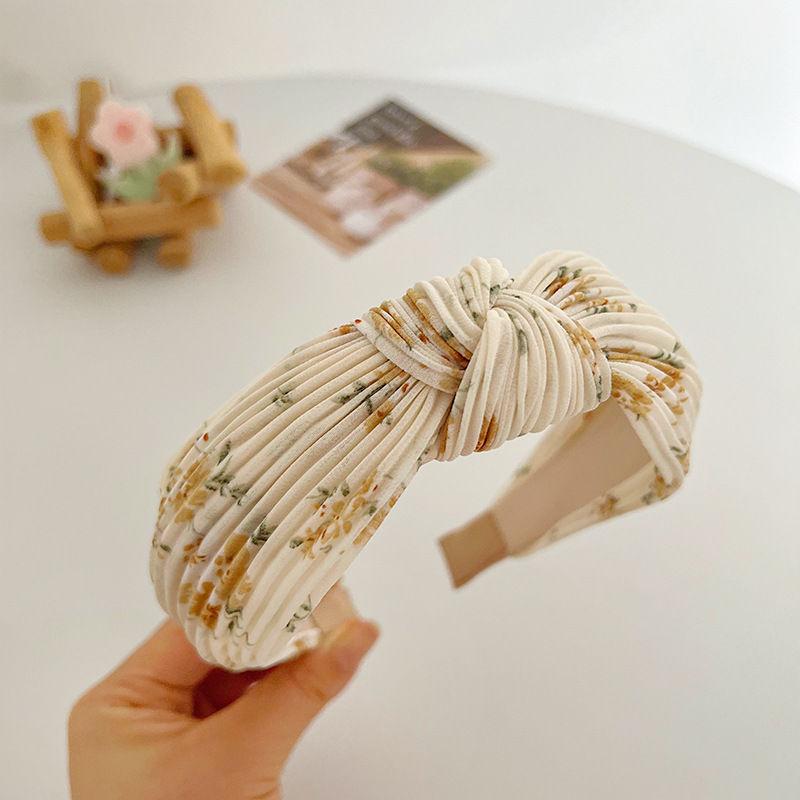 Headdress Fashion Accessory Gentle Temperament Headband Female Printed Fabric Hair
