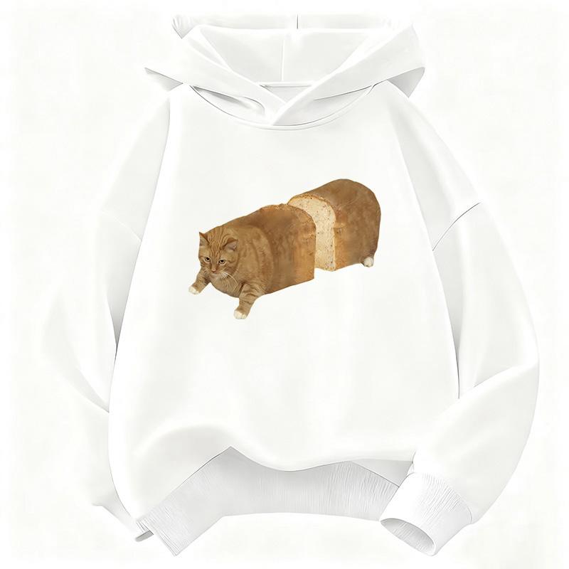 Hoodie Fat Bread Cat Design Children's Sweatshirt Cute Hoody for Boys Girls Casual Hoodies Spring Y2k Hoodies