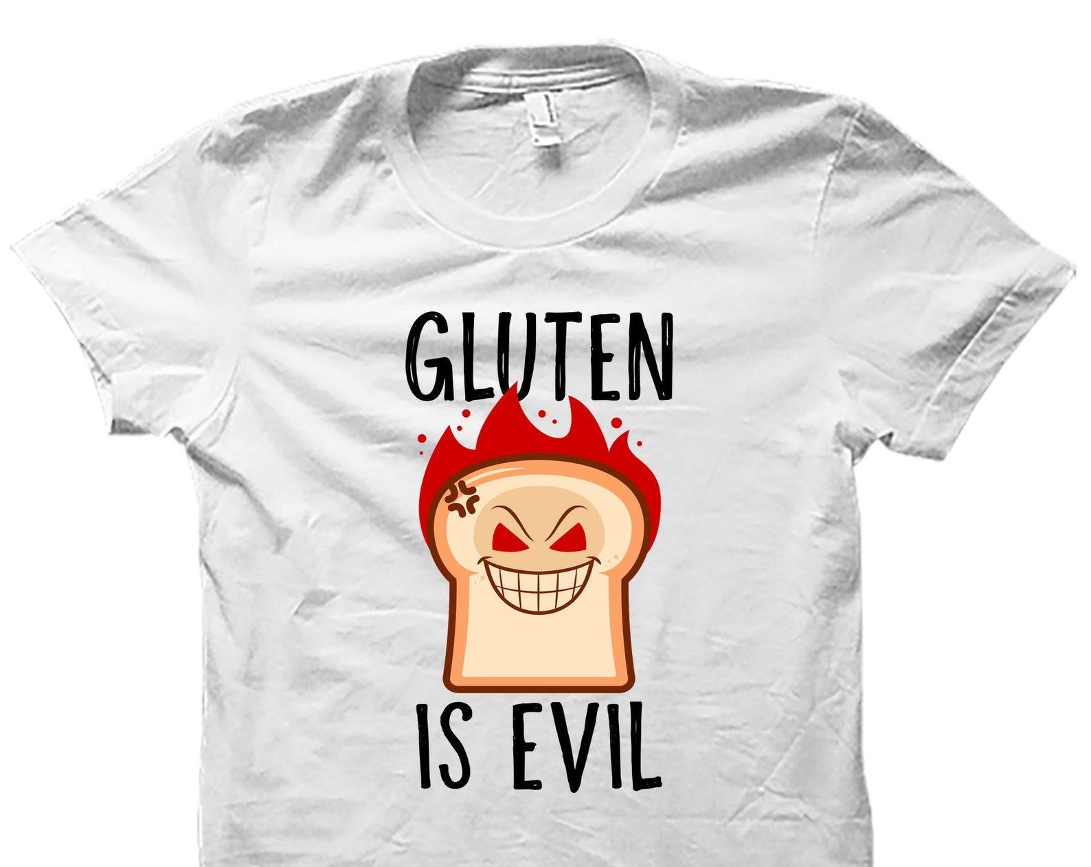 Gluten Free Shirt. Gluten Free Gift. Celiac Shirt. Funny Gluten Free. Gluten Free Gifts. Gluten Free Tshirt. Celiac Awareness Gluten #OS4894 XL