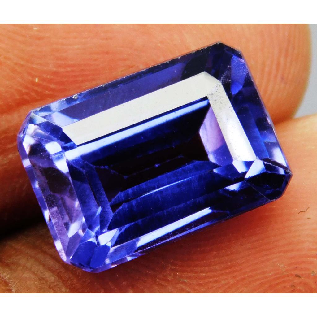 7.60 Ct CERTIFIED Loose Gemstone Natural Brilliant Sapphire Blue Emerald Cut A-4266