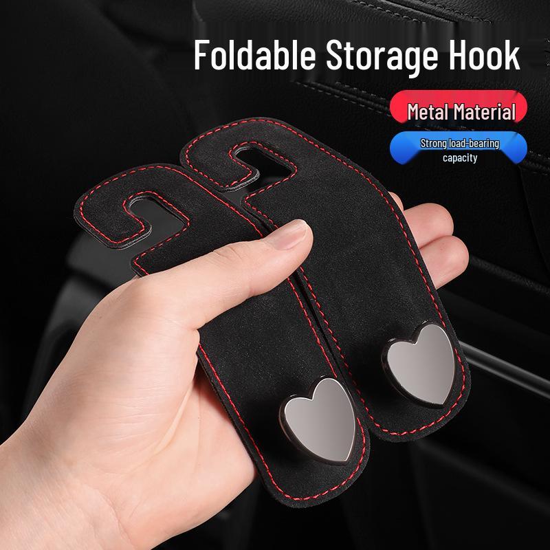 Alcantara Leather Car Seat Back Hook - Interior Decor Accessory