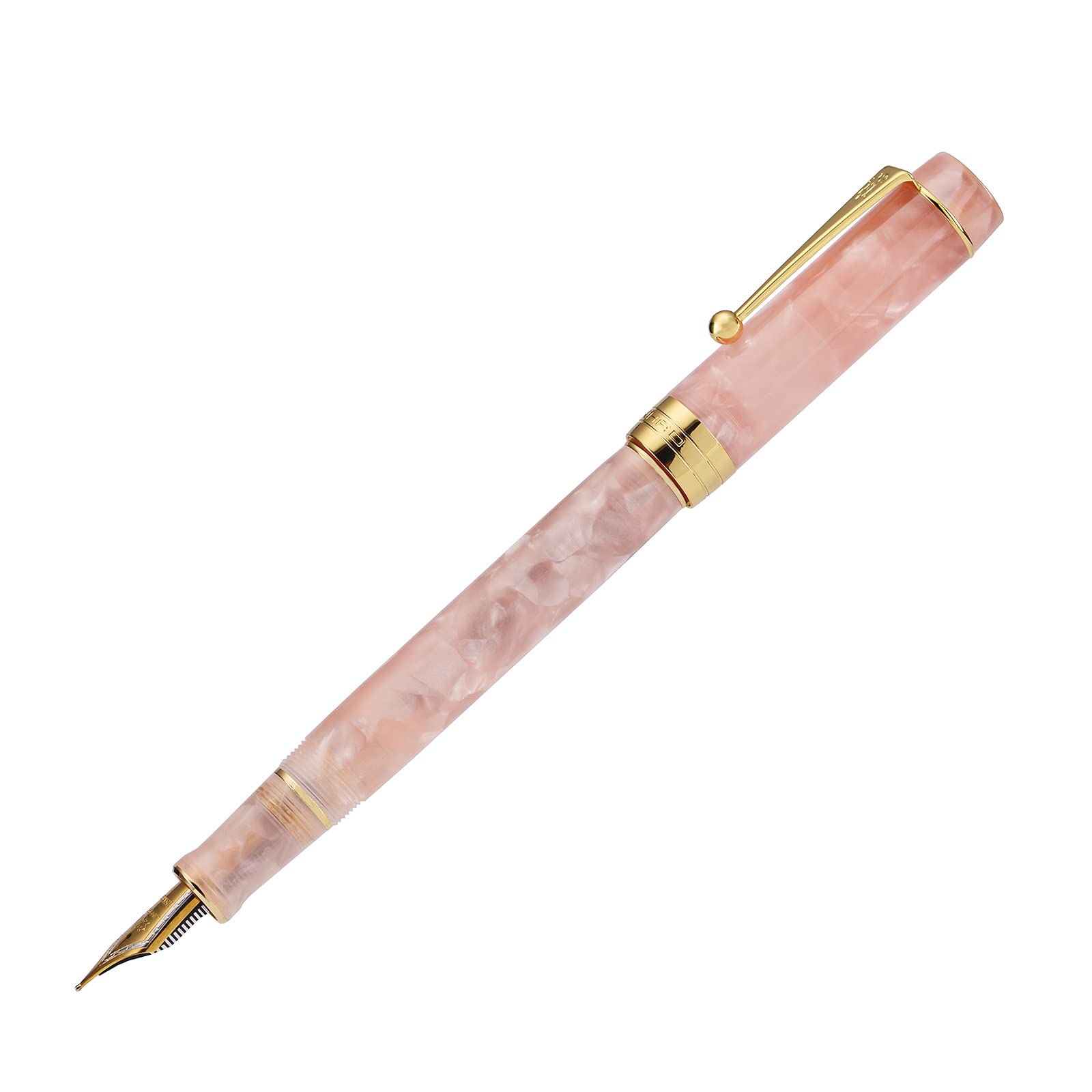 

Jinhao 100 Classic Fountain Pen Extra Fine Nib with Pen Case Set Pink, Converter,