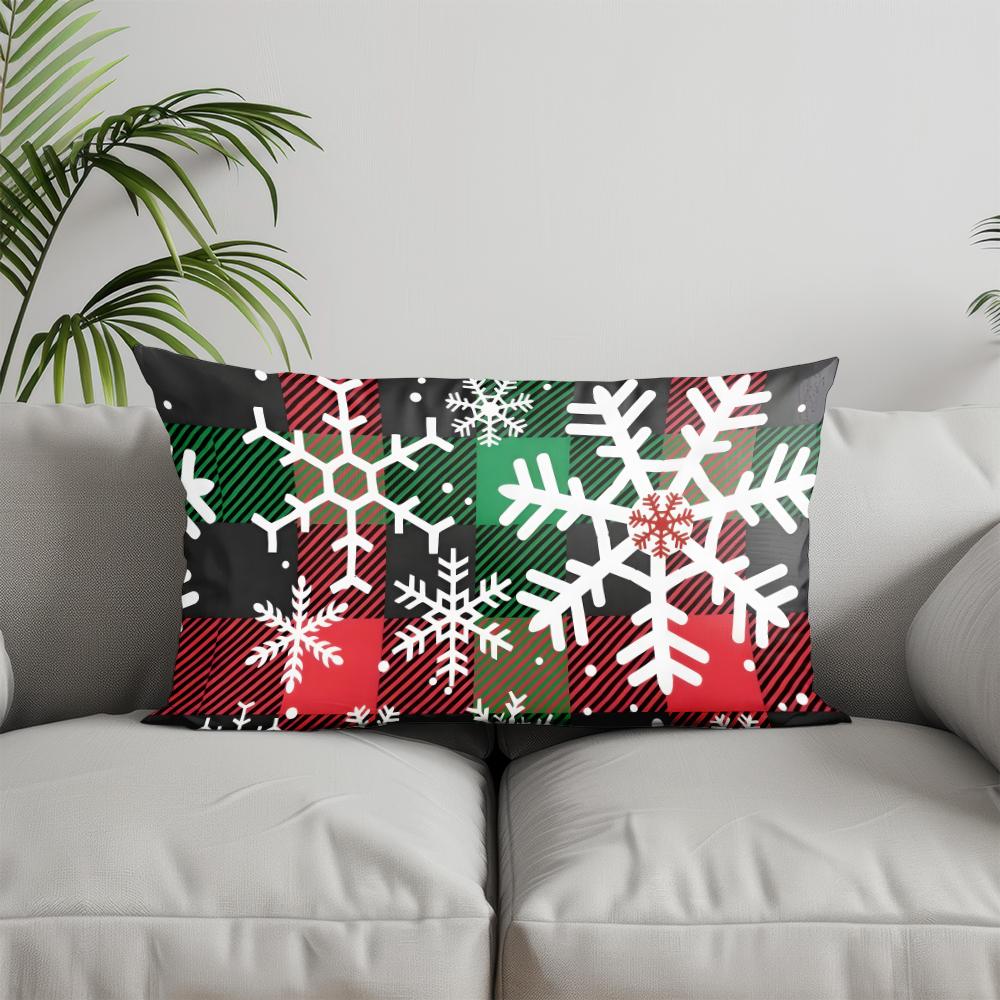Home Decor Deer & Trees Christmas Pillow Suitable For Sofa Bedroom Car Pillow Cover Cushion Rectangular Back Cushion