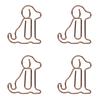 20pcs Shaped Paper Clips Animal Dog Shapes  Gold Light Portable Fun Organizing Metal Clips for D