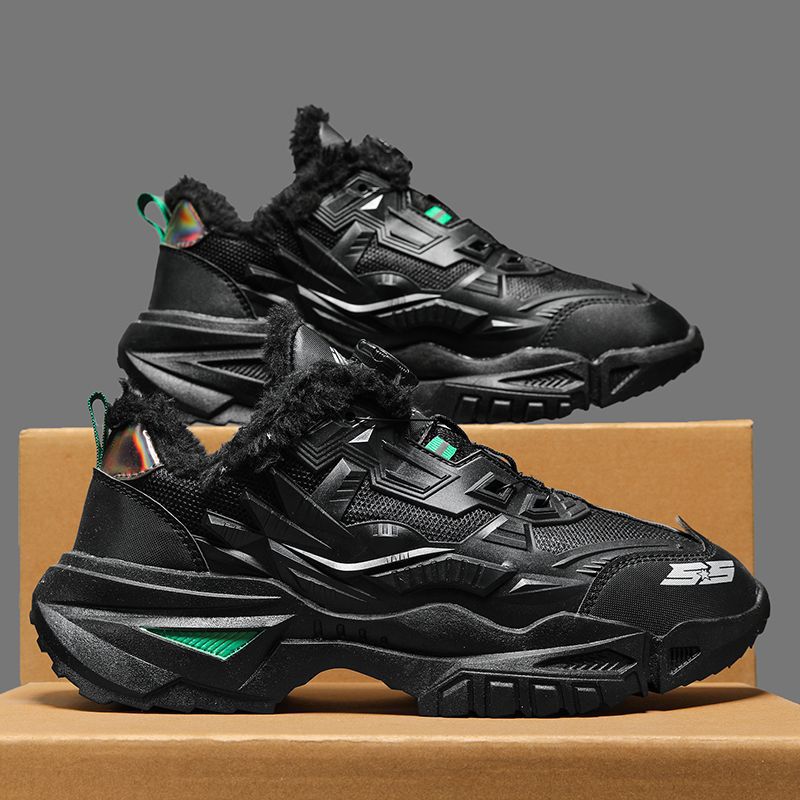 Shoes for Men's Autumn Men's Black Sports and Casual Trendys Added The New