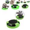 Vibrant Green Cat Toys Interactive With Running Mice And Handy Scratching Pad