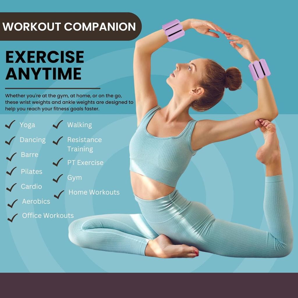 Handgelenk-Fußgelenk-Gewichte Tragbare Verstellbare Arm-Bein-Gewichte Armbänder Beschwerte Pilates-Gewichtsbänder für Yoga Barre Gehen Fitnessstudio