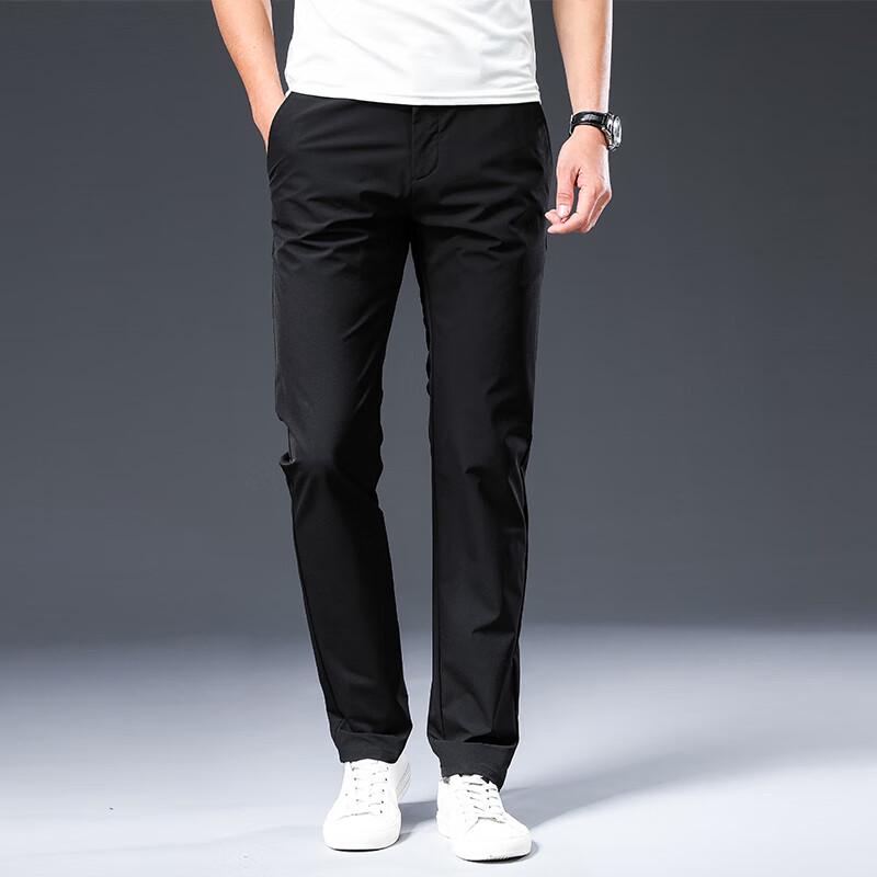 Fengmao Men's High-Elastic Anti-Wrinkle Straight Casual Trousers
