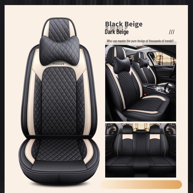 Jetour X70 Plus Cool Edition Bluebird Universal Car Seat Cushion - Full Leather, Diamond Pattern, Four Seasons.