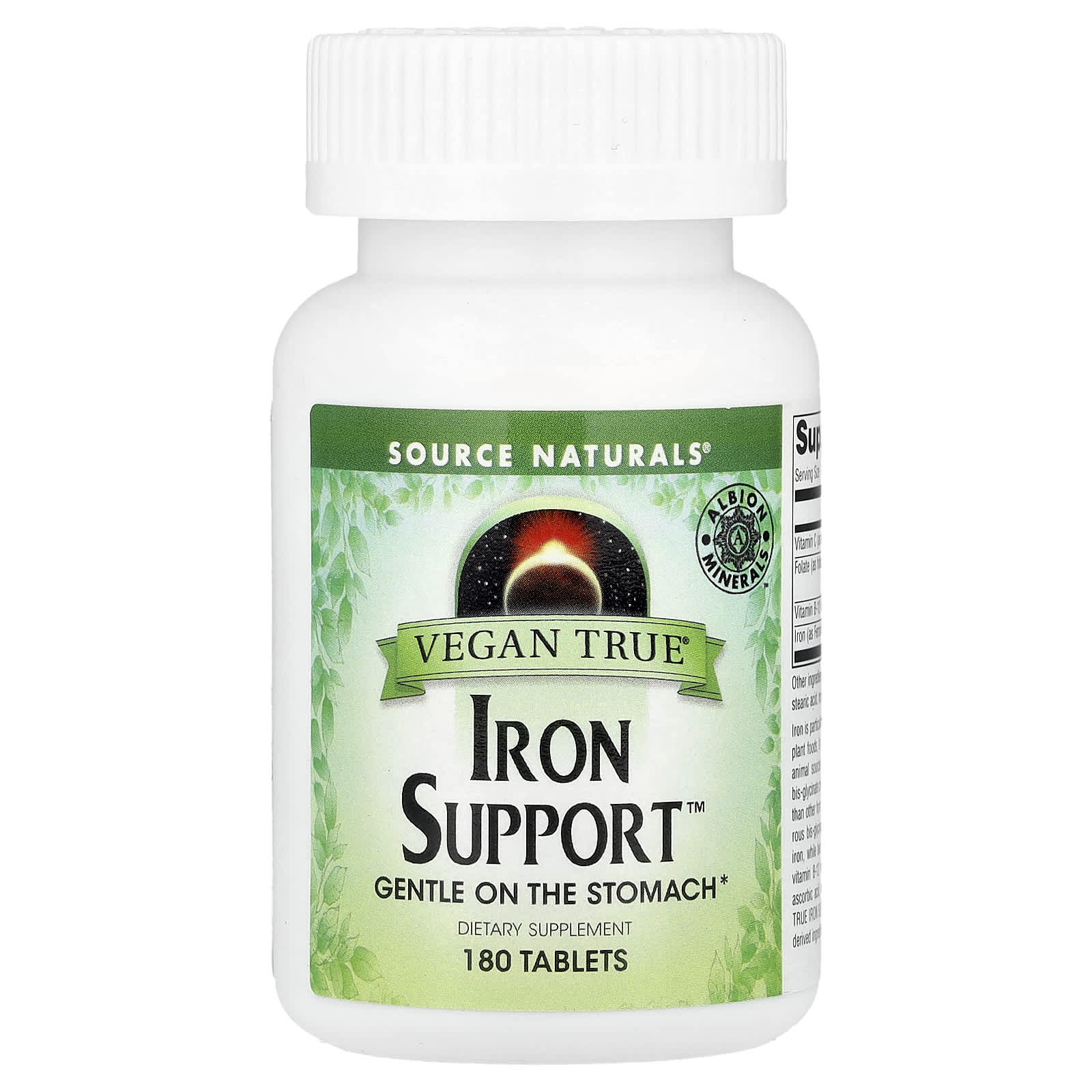 

Vegan True, Iron Supplement, 180 Tablets
