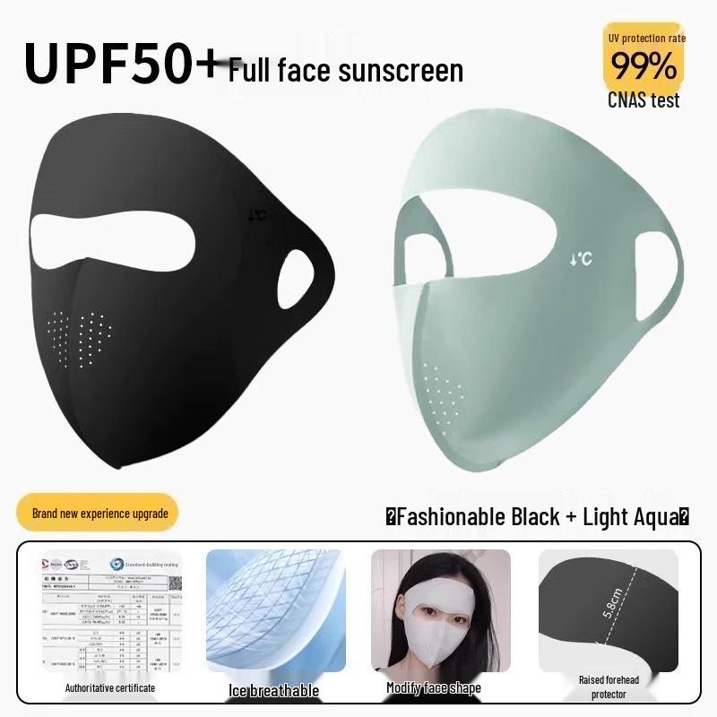 Women's UV Protection Ice Silk Face Mask - Summer Cycling & Driving Sun Shield