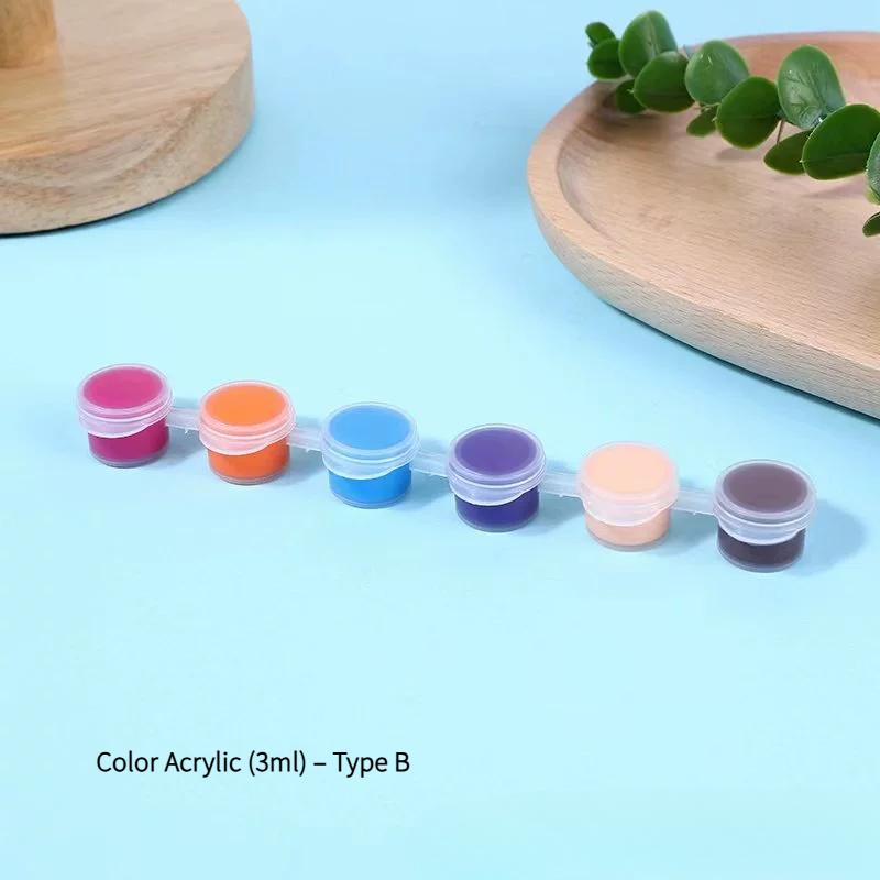 6-Color Acrylic Paint Bars for Kids | Non-Toxic, Formaldehyde-Free DIY Craft Paint forDolls & Art Projects