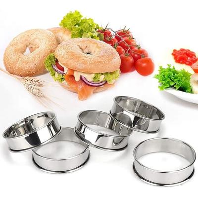 1Pcs Stainless Steel Double Rolled Tart Ring for Food Making Round Ring Mold New Muffin Tart Rings