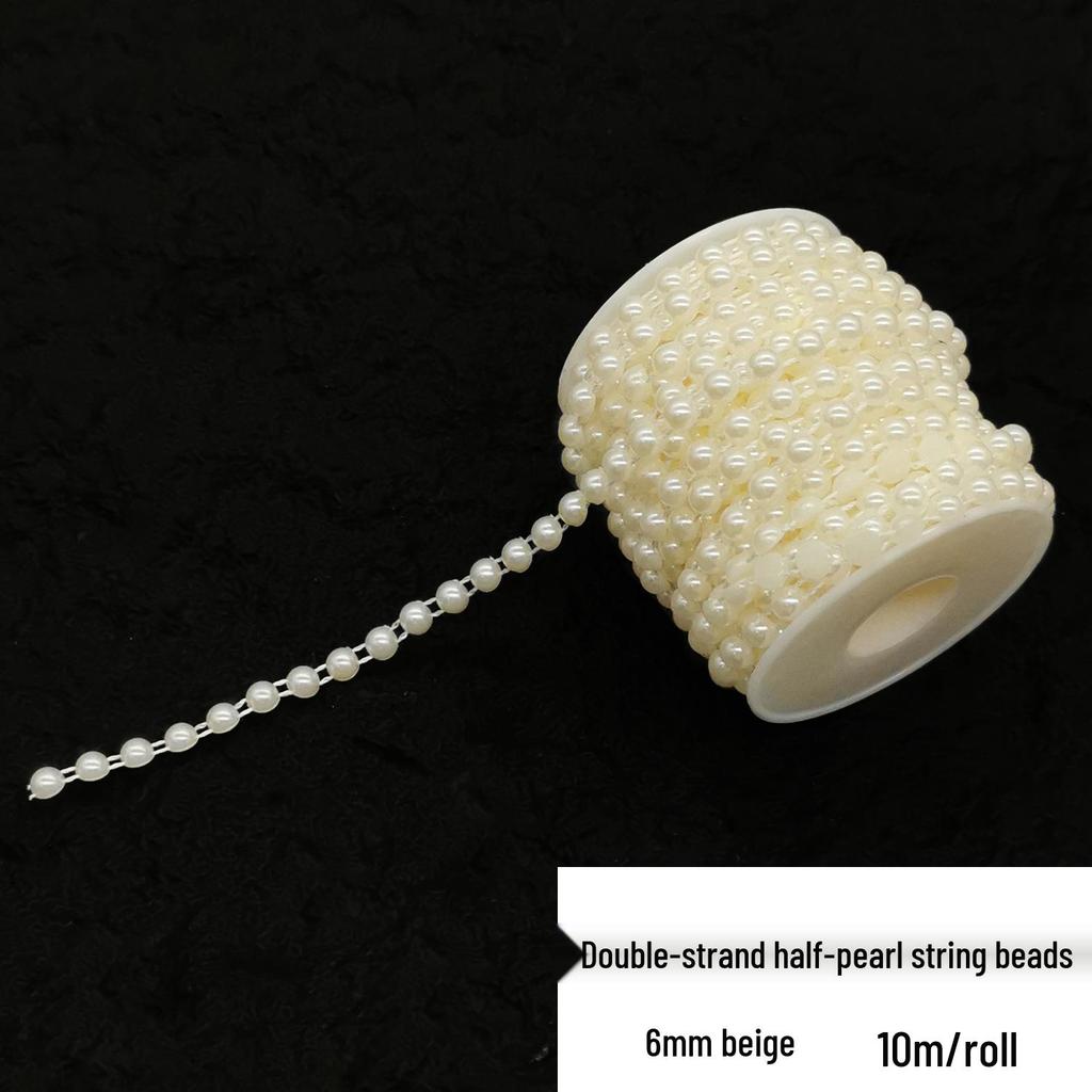 Double-Line Pearl Sunflower Snowflake Beads DIY Decoration