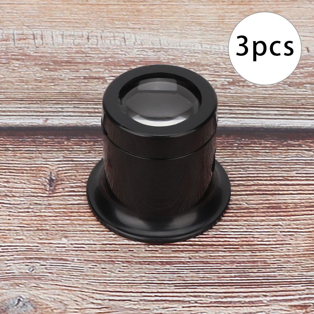 3Pcs 10x Watch Magnifying Glasses Anti Dazzling Repair Magnifier Loupe Jewelry Tool Set