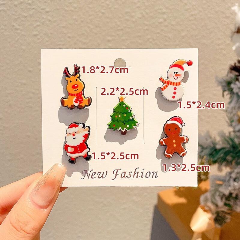 

Christmas Tree Metal Brooch Set