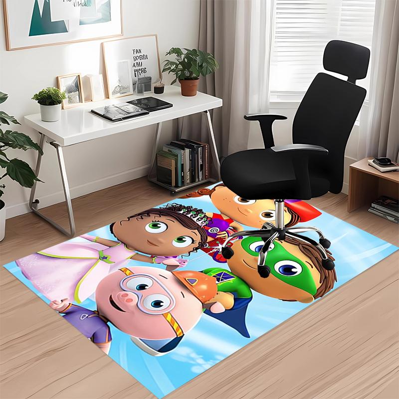 Super Why Printed Carpet, for Office Chair Living Room Bedroom Kitchen Room Decor Gifts.