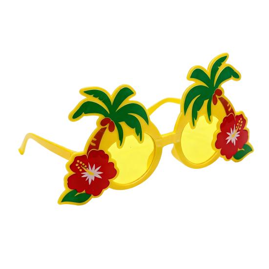 Hawaiian Sunglasses for Glasses with & Hibiscus Party Summer Beach Palm Tree Flower