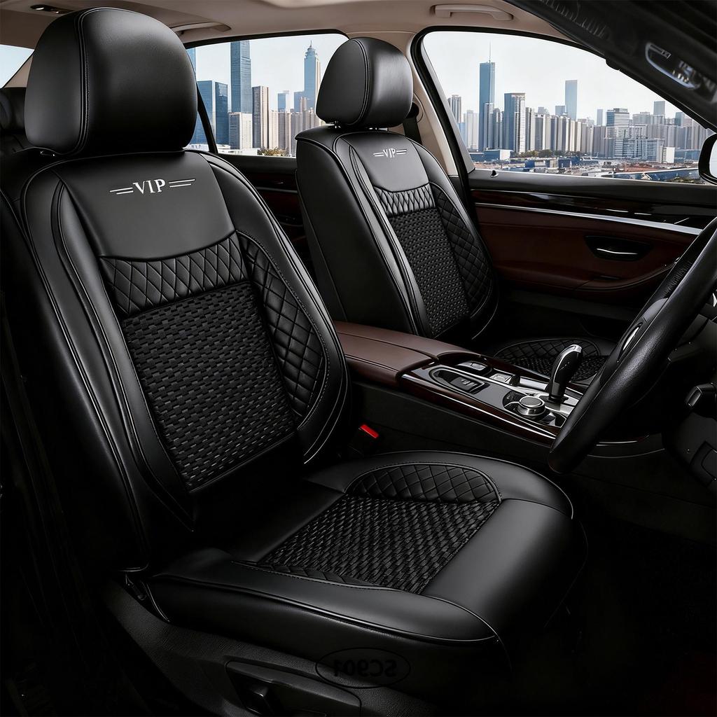 Breathable Ice Seat Cushion for Volkswagen Jetta, Sagitar, Bora, Golf, Magotan - Full Summer Coverage