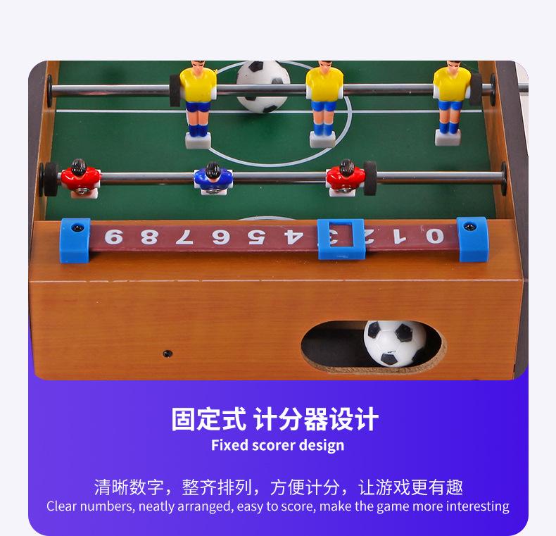 Tabletop Foosball Table- Portable Mini Table Football / Soccer Game Set with Two Balls and Score Keeper for Adults and Kids By Hey! Play!