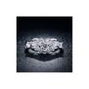 Elegant Women Round Cut Luxurious Crystal Ring For Wedding And Engagement