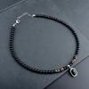 Black Pendant Necklace, Fashionable Men's Bead Design, Perfect Accessory, Suitable for Both Formal and Casual Occasions, Trendy and Versatile Jewelry.