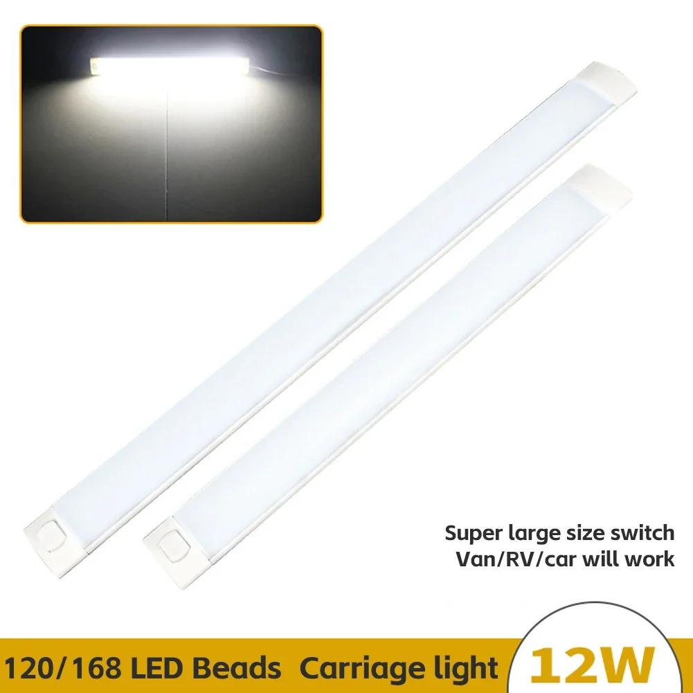 Car Interior Light Bar Strip with ON/OFF Switch for Truck RV Van Lorry Camper Boat Caravan Motorhome 120/168 LED 12V-85V
