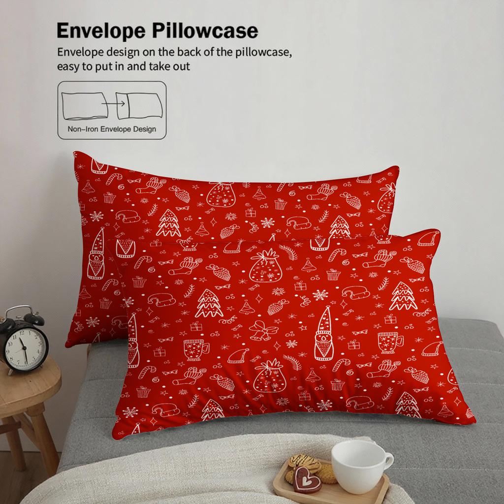 Merry Christmas Bedding Set Christmas Duvet Cover Set Single Twin Queen King Size No Filling Christmas Gift For Kids Girls