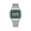 Casio Orologio da uomo al quarzo analogico resistente all'acqua in acciaio inossidabile con sveglia A158WEM-3