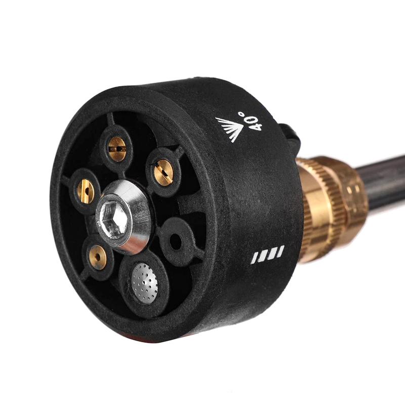 6 In 1 200 Bar Adjustable Nozzle For 1/4inch High Pressure Cordless Washer Cleaner Water Gun Parts Hose Nozzle Plastic