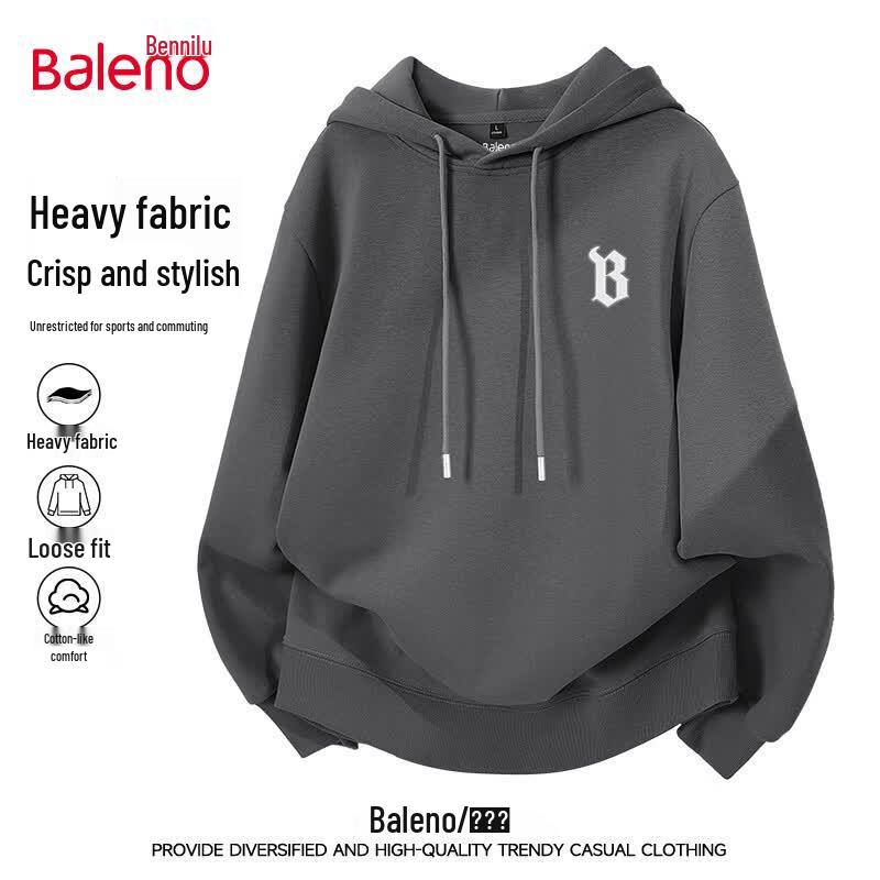 Baleno Men s JPBB Letter Print Hooded Sweatshirt XL